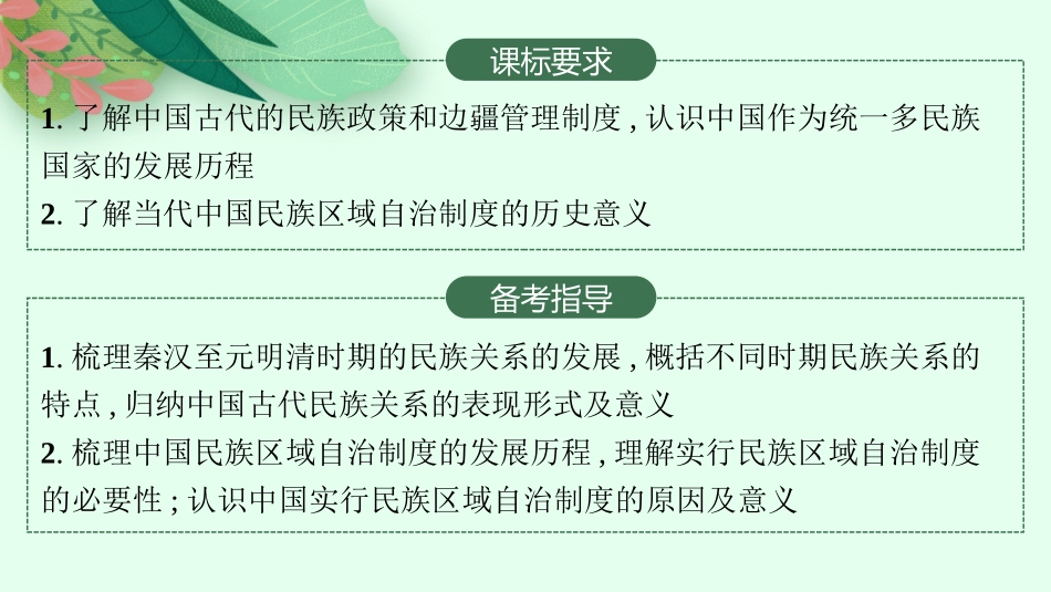 2026年高考总复习优化设计一轮复习历史（人教版）-第33讲　民族关系与国家关系  课时1.pptx_第2页