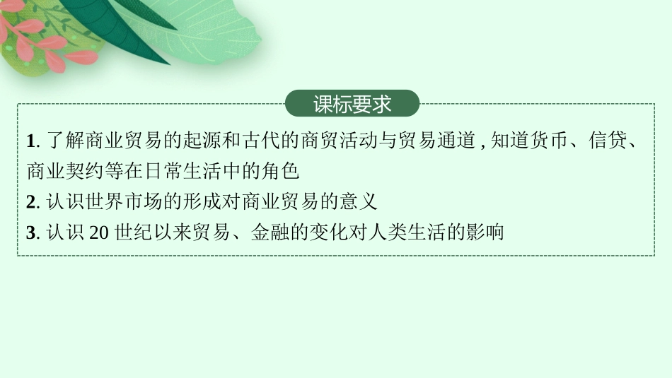 2026年高考总复习优化设计一轮复习历史（人教版）-第38讲　商业贸易与日常生活.pptx_第2页