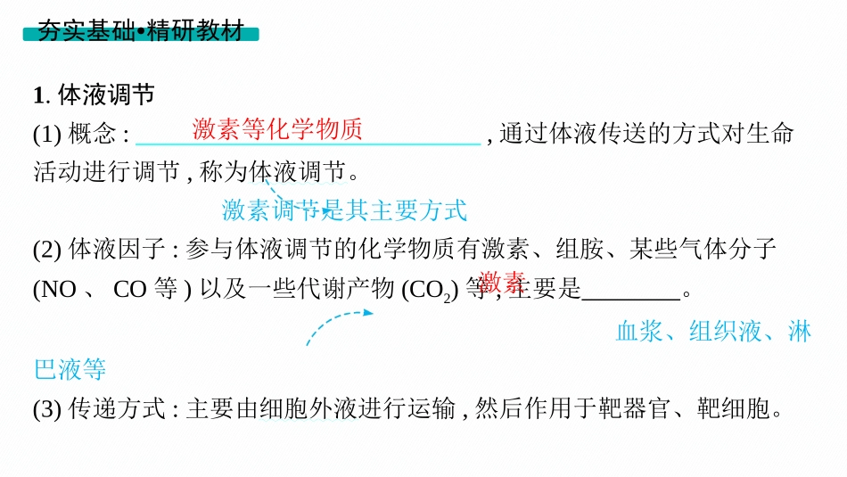 2026年高考总复习优化设计一轮复习生物-第29讲　第2课时　体液调节与神经调节的关系.pptx_第3页