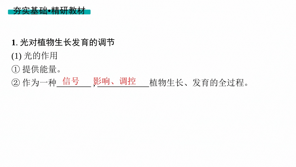 2026年高考总复习优化设计一轮复习生物-第31讲　第3课时　环境因素参与调节植物的生命活动.pptx_第2页