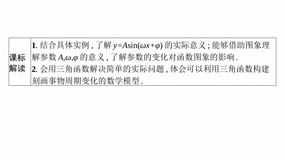 2026年高考总复习优化设计一轮复习数学（广西版）-第六节　函数y=Asin(ωx+φ)的图象及三角函数的应用.pptx_第3页