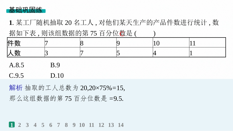 2026年高考总复习优化设计一轮复习数学（人教A版）-课时规范练60　用样本估计总体.pptx_第2页
