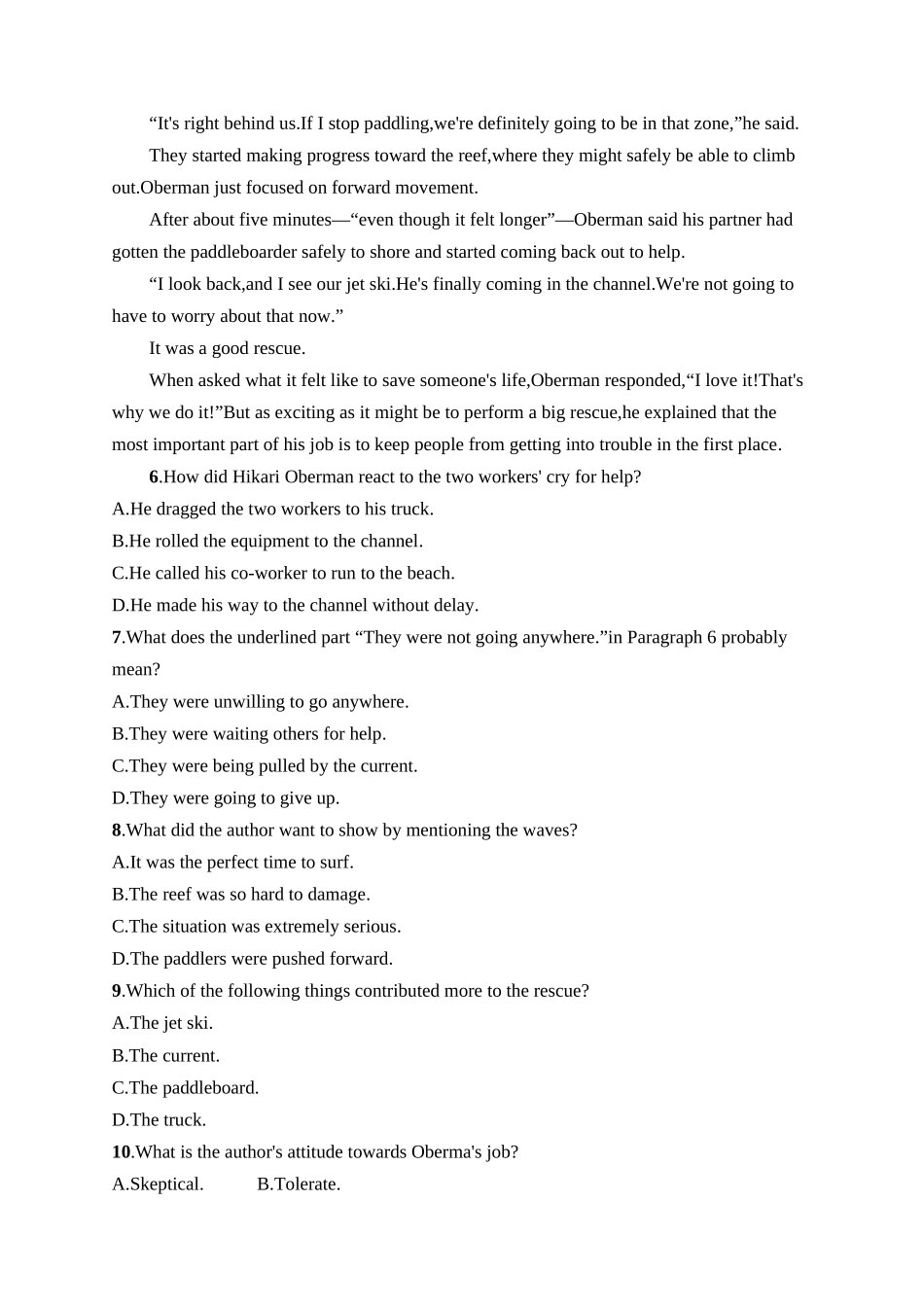 2026年高考总复习优化设计一轮复习英语（外研天津版）-必修第二册　Unit 3　阅读理解题组——练速度.docx_第3页