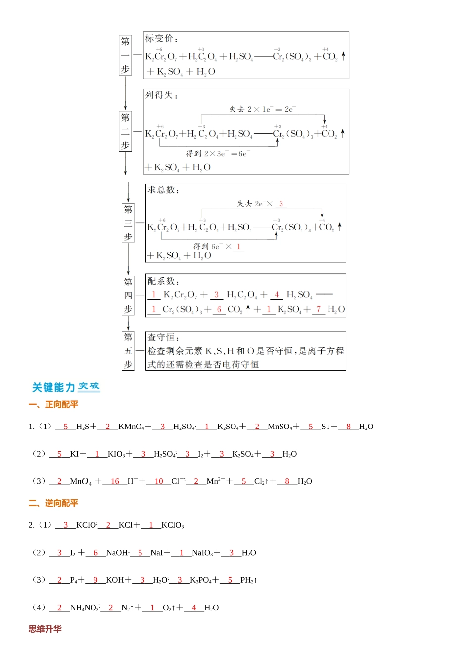 2026三维设计一轮总复习高中化学-第5讲　氧化还原反应方程式的配平与书写.docx_第2页