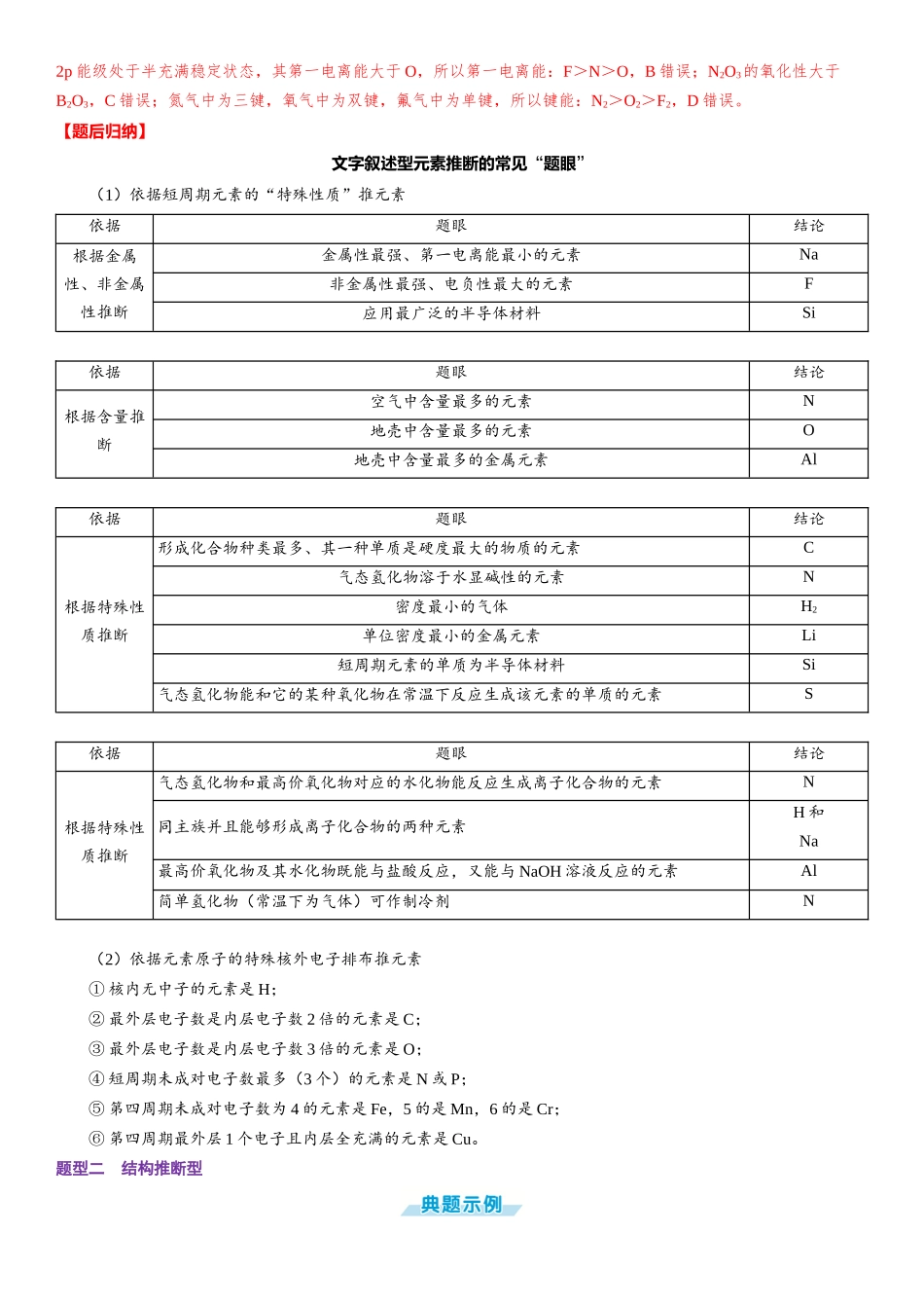 2026三维设计一轮总复习高中化学-题型突破4  元素“位—构—性”关系的相互推断.docx_第3页