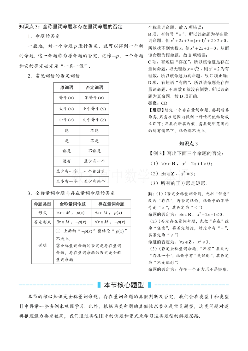 2026一轮数学教辅电子版-第6节 全称量词与存在量词（方法册+习题册）.pdf_第2页
