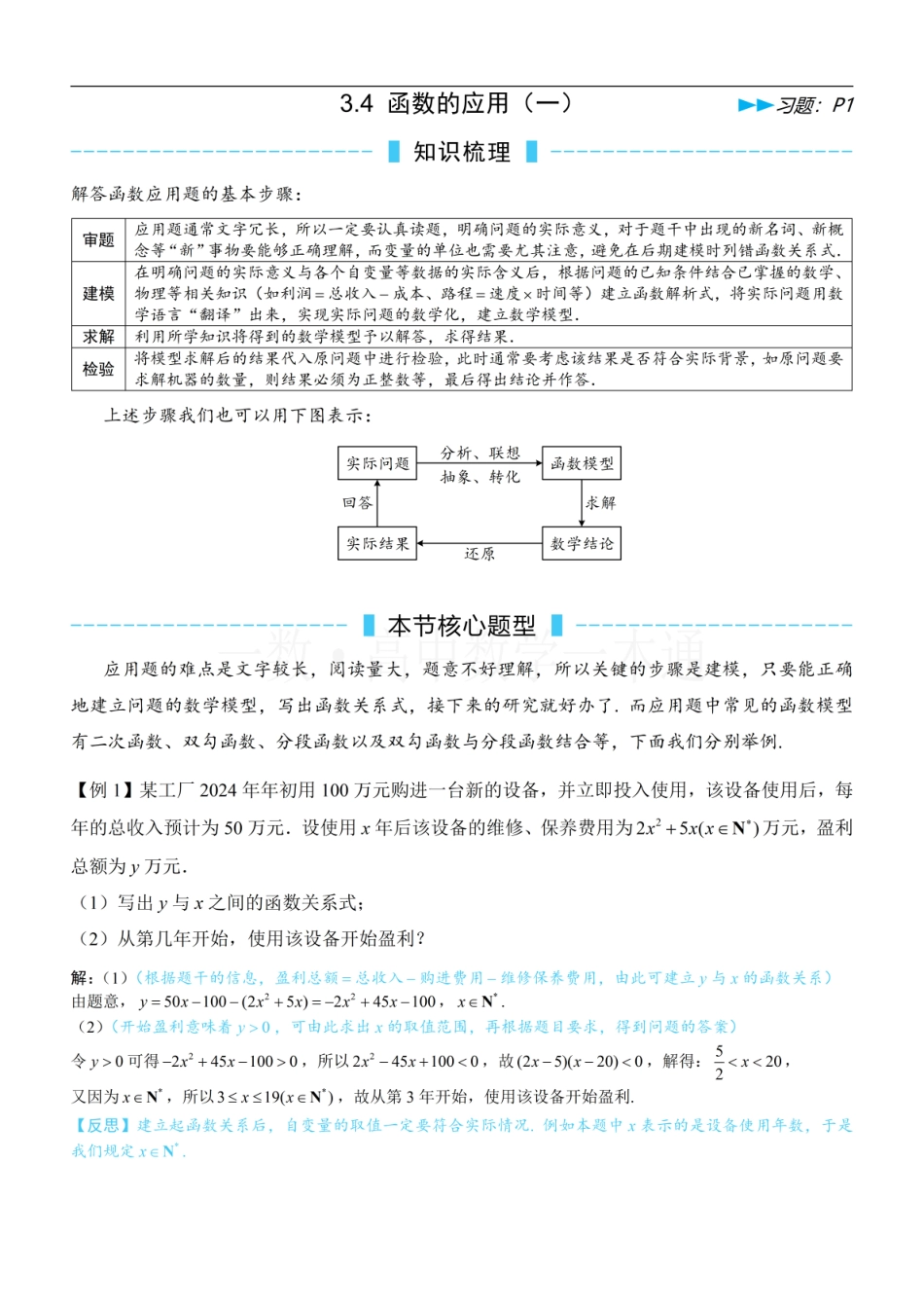 2026一轮数学教辅电子版-第7节 函数的应用（一）（方法册+习题册）.pdf_第1页