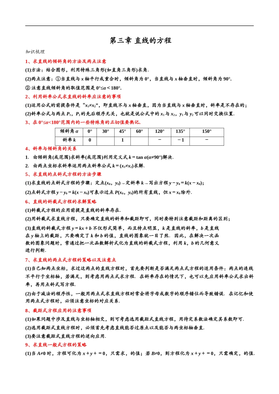 邦达数学选修一讲义高一升高二暑假-第三章 直线的方程（解析版）.docx_第1页