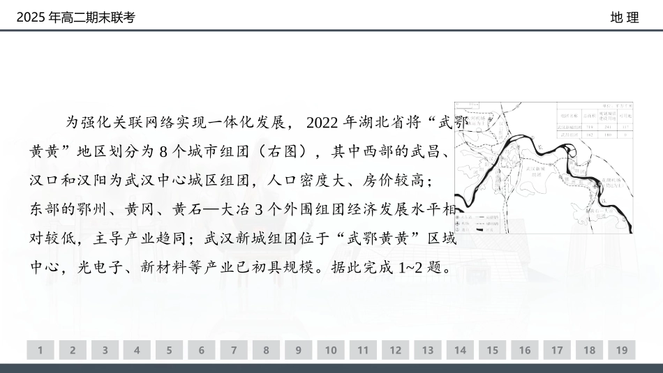 地理试卷（高二下期末联考）配套讲评课件【湖南顶级联考】【高二下期末考】湖南新高考教学教研联盟暨长郡二十校联盟2025年高二年级下学期期末联考（7.2-7.3）.pptx_第3页