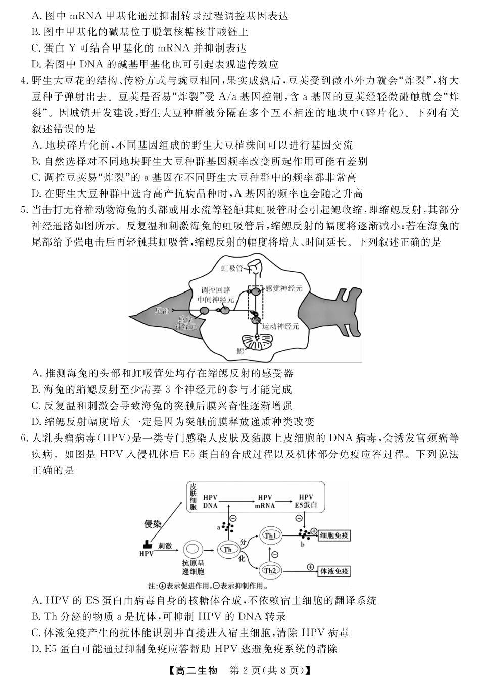 金科新未来7月3-4日高二联考-生物.pdf_第2页