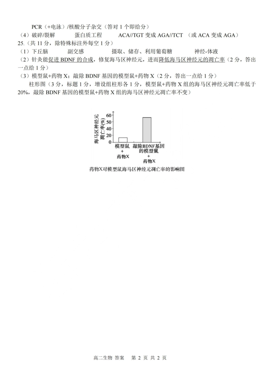 生物试题卷｜2506浙南名校联盟高二下期末统考答案【浙江卷】【高二下期末考】浙江省2024学年第二学期2025年6月浙南名校联盟高二年级期末联考（6.25-6.27）.pdf_第2页