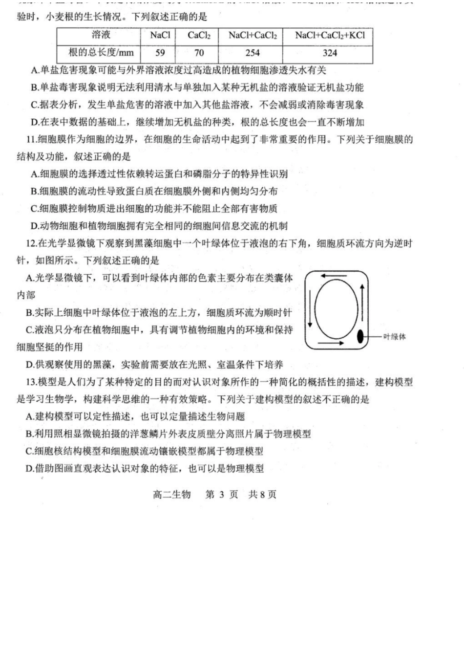 生物试题卷+答案【黑吉辽蒙卷】【高二下期末考】辽南协作校暨辽宁省重点中学协作校2024-2025学年度下学期高二7月期末考试(7.15-7.16).docx_第3页