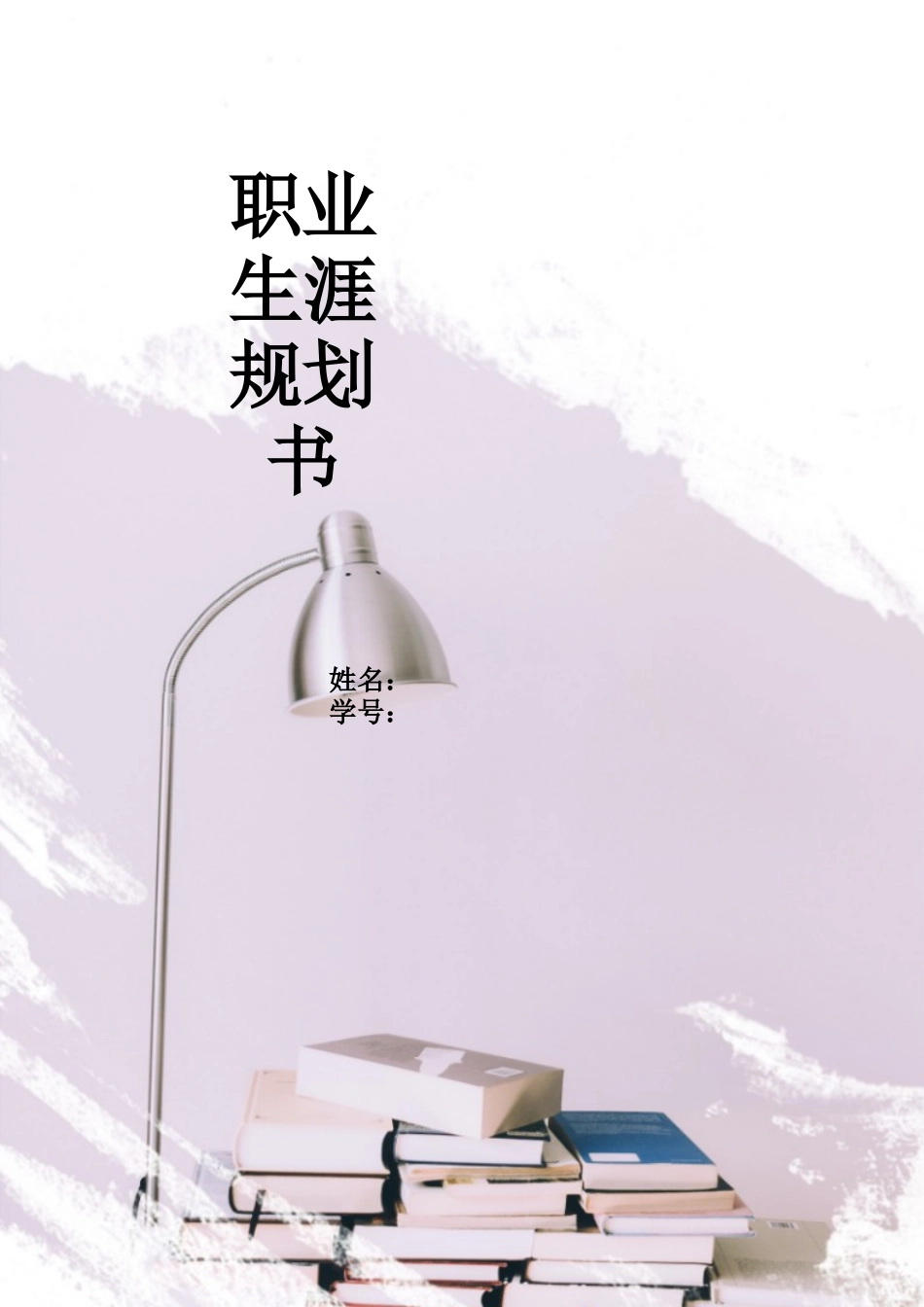 1大数据与财务管理专业-大学生职业规划书(1).docx_第1页