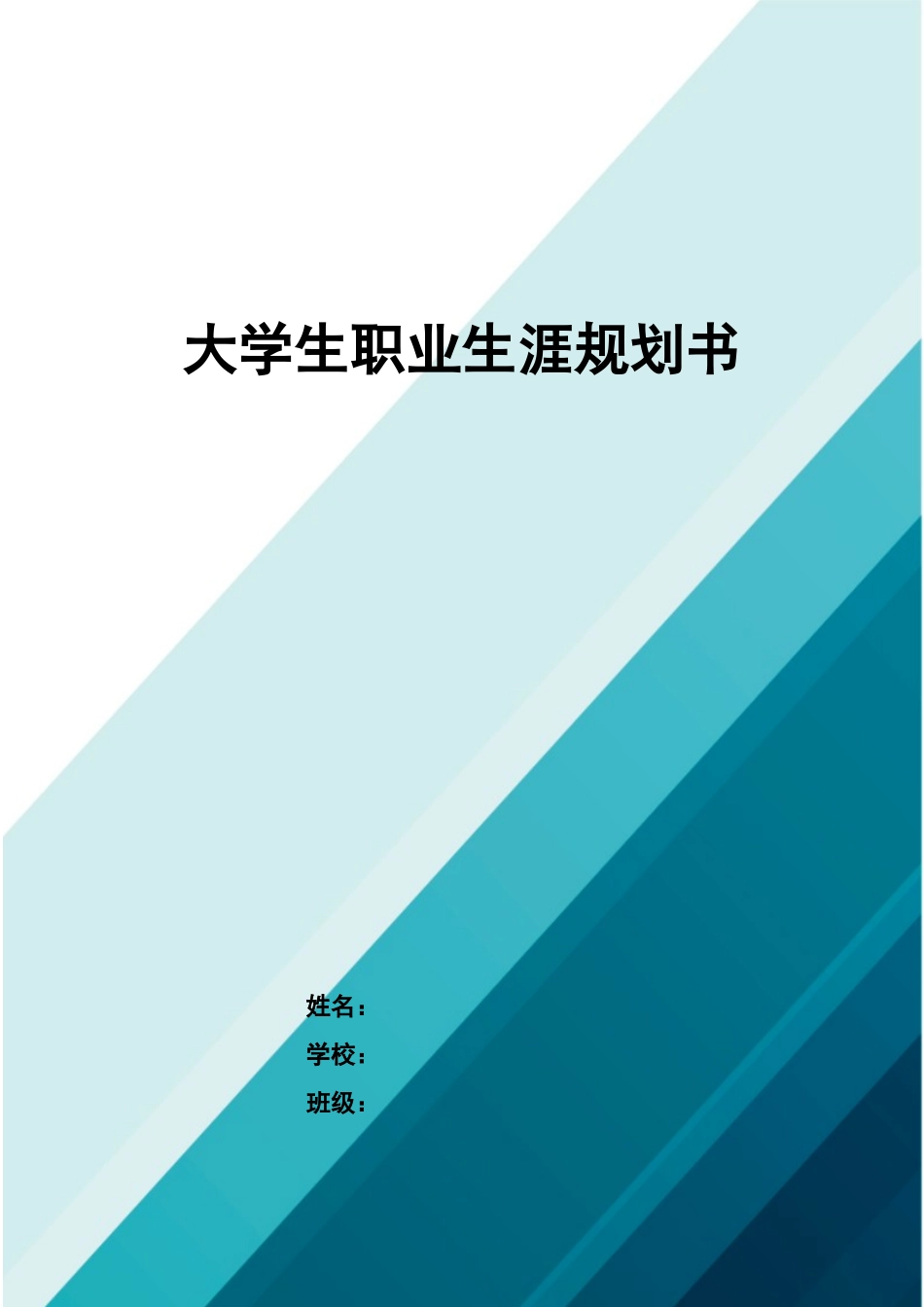 1大数据与会计专业-大学生职业规划书11.docx_第1页