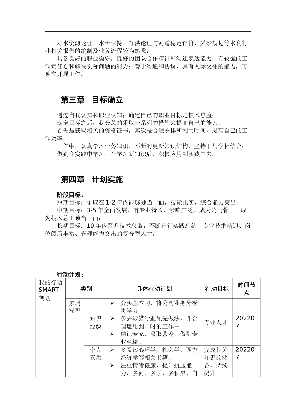 1水利工程设计师专业-大学生职业生涯规划书.docx_第2页