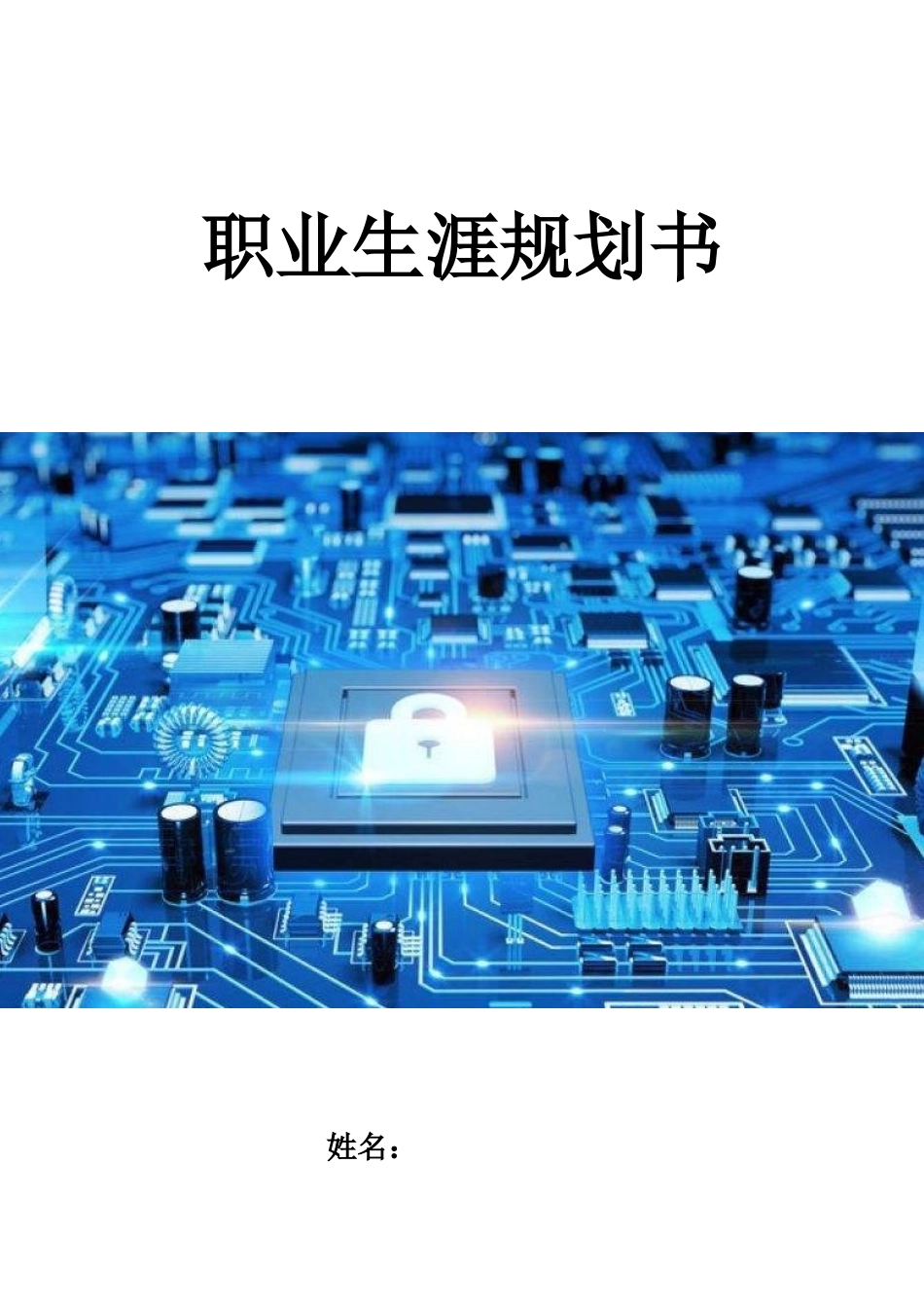 1微电子专业-大学生职业生涯规划书.docx_第1页