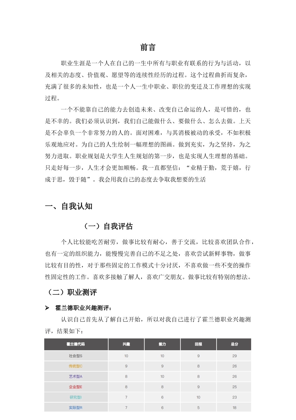 1建筑室内设计专业-大学生职业生涯规划书.docx_第3页