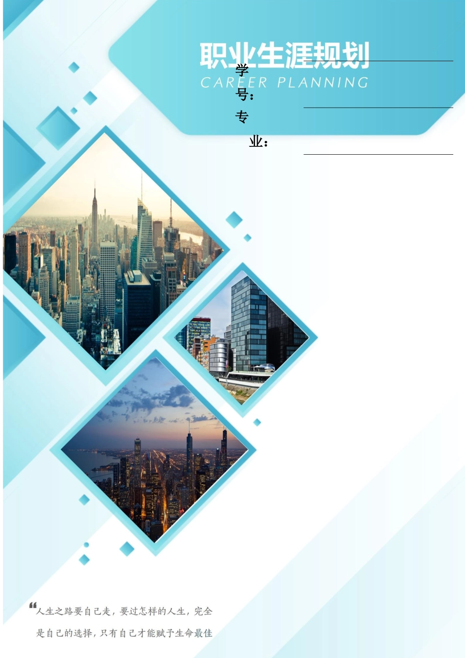 1金融科技应用专业-大学生职业规划书1.docx_第2页