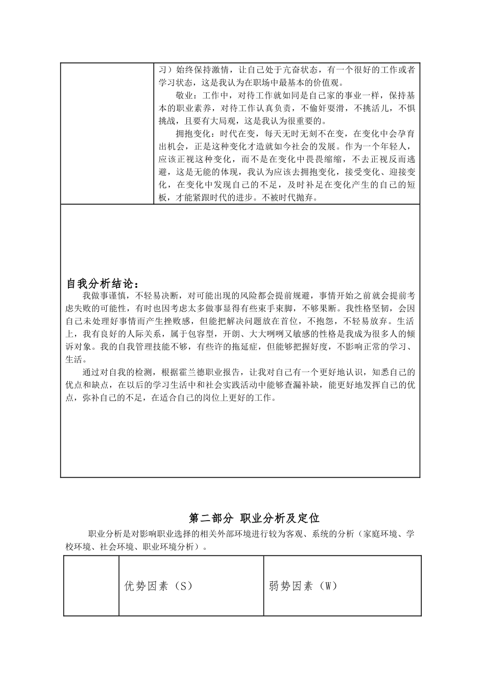 1飞机机电设备维修专业-大学生职业规划书.doc_第3页