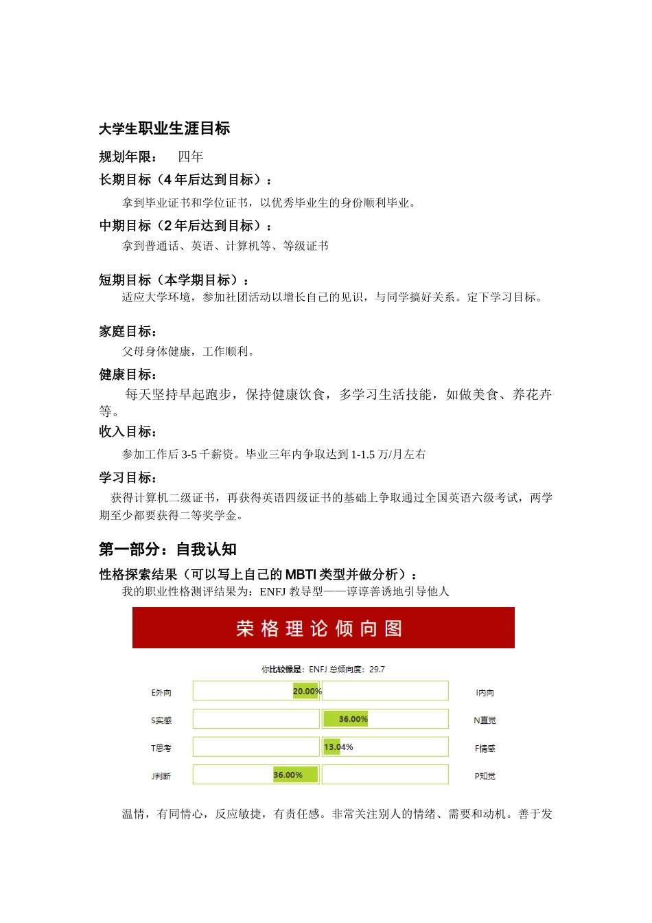 舞蹈表演专业-大学生职业生涯规划书.doc_第2页