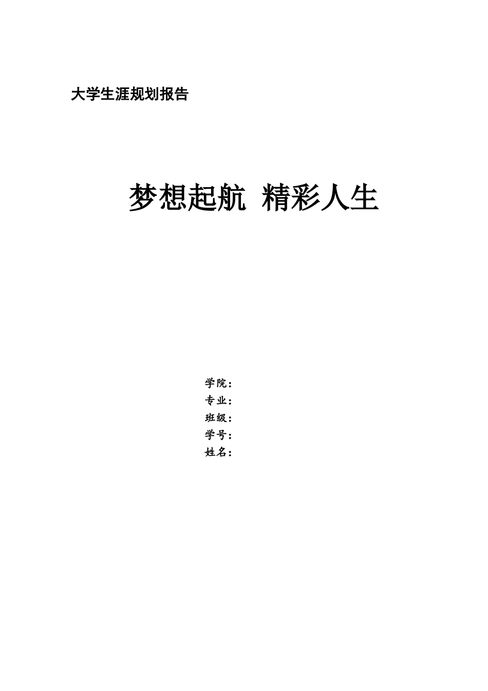1信息与计算科学专业-大学生职业生涯规划书.doc_第1页