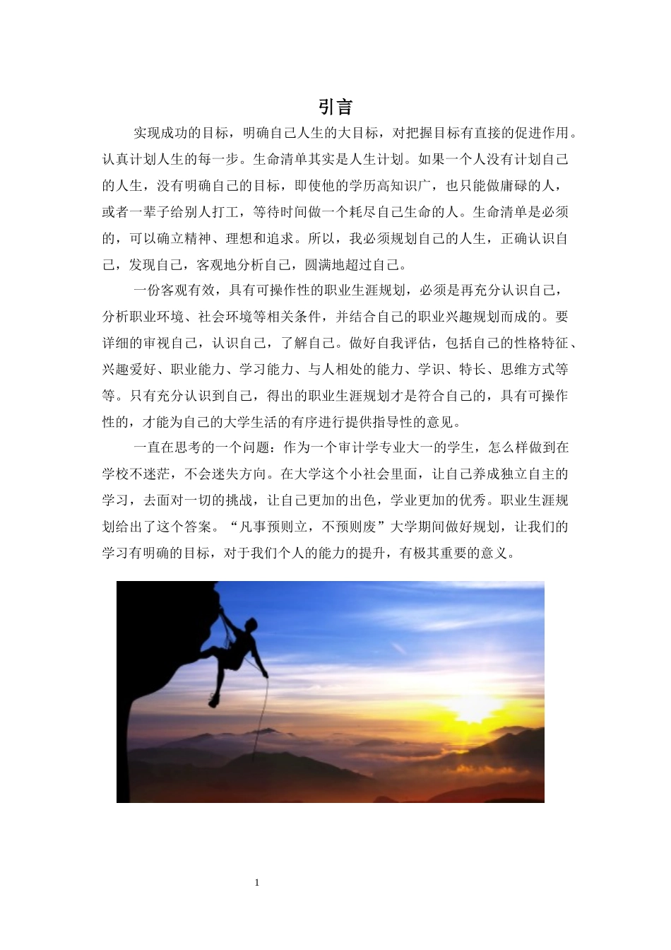 1审计学专业-大学生职业生涯规划书1(1).docx_第3页