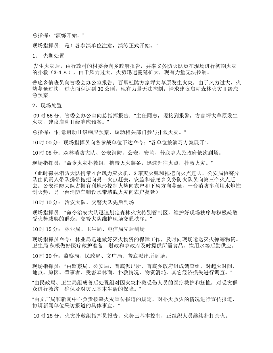 【演练方案】森林火灾应急预案演练方案.docx_第3页