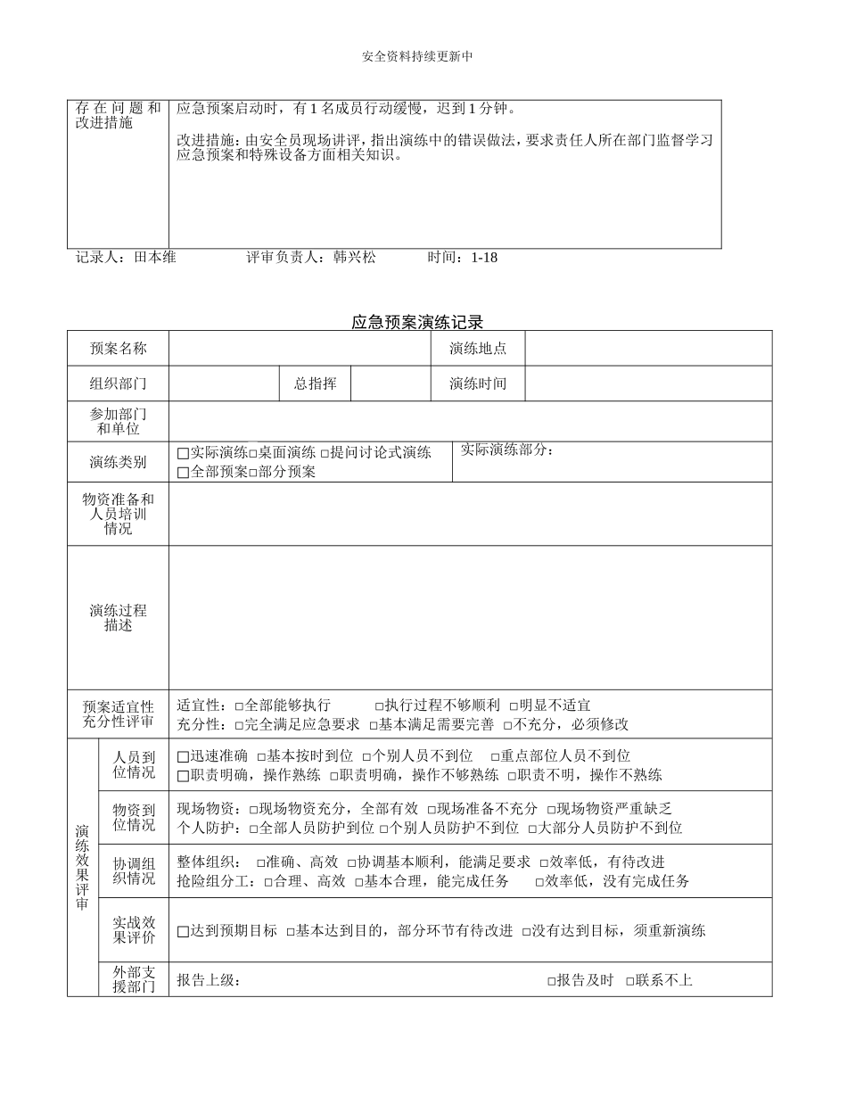 【演练方案】特种设备应急预案演练记录.doc_第3页