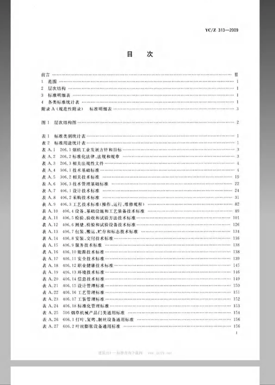 YC／Z 313-2009 烟草机械标准体系.pdf_第2页