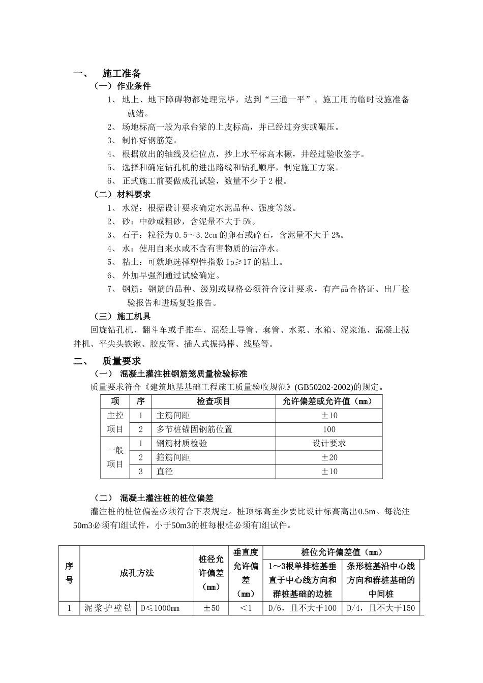 技术交底-地基与基础工程-12泥浆护壁回转钻孔灌注桩工程.doc_第1页