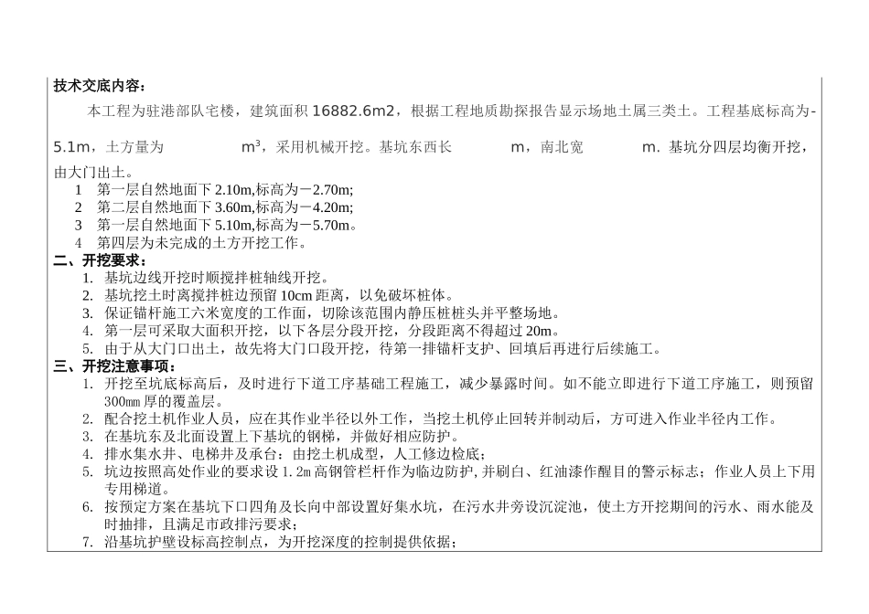 技术交底-土方工程质量技术交底卡        .doc_第1页