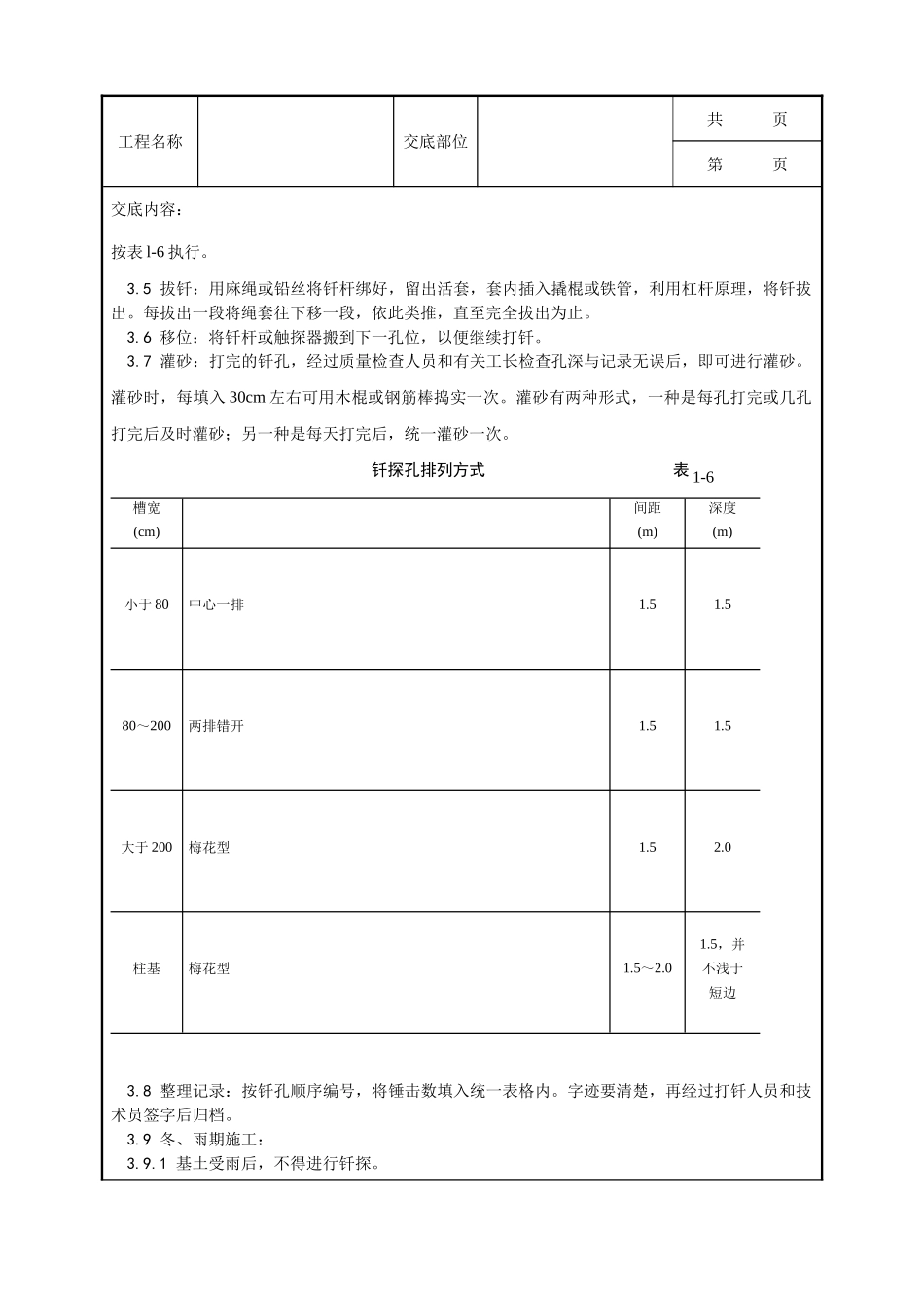 全套建筑工程、安装工程施工技术交底及安全交底-003_基土钎探施工工艺.doc_第2页