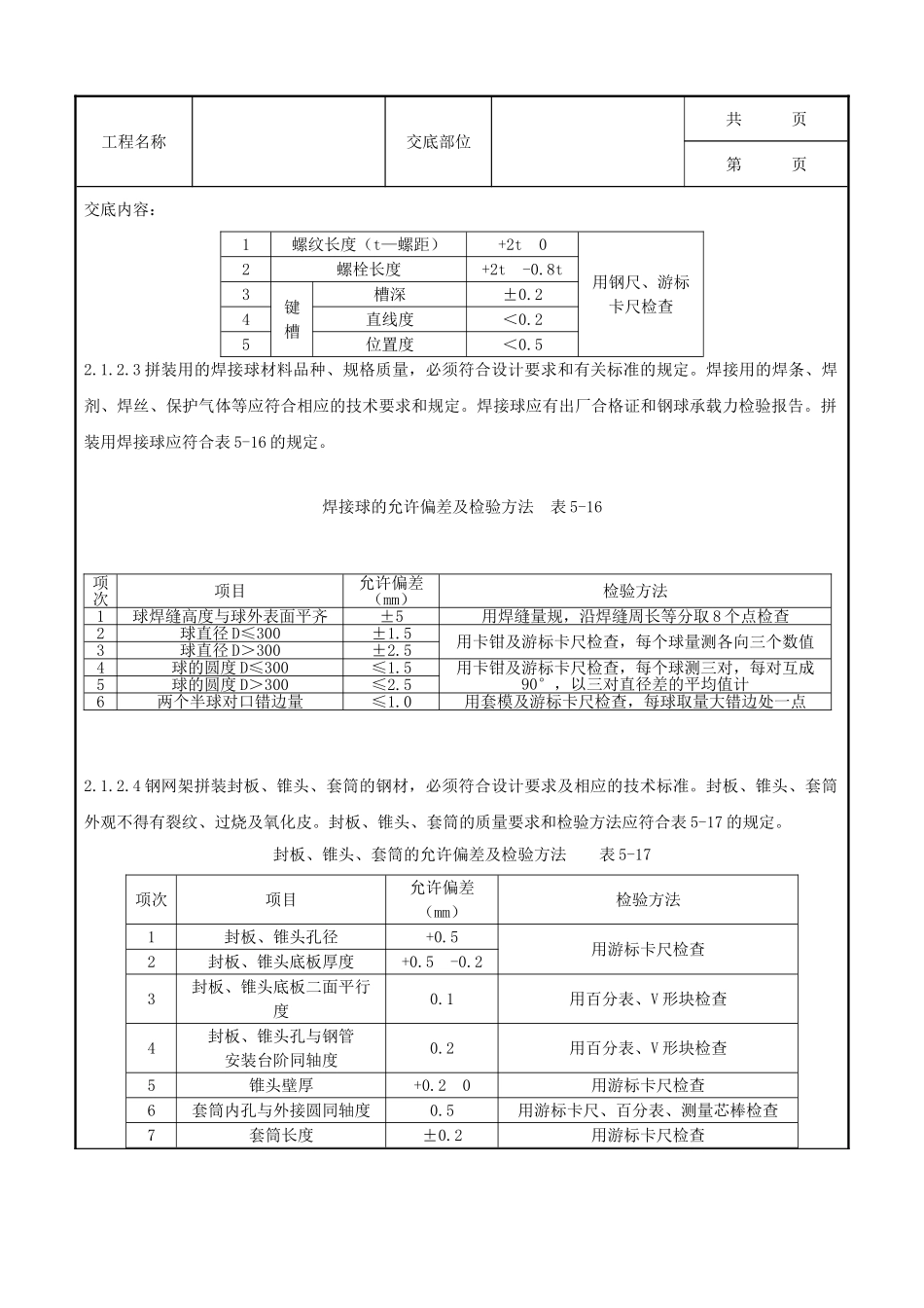 全套建筑工程、安装工程施工技术交底及安全交底-04 钢网架结构拼装分项工程质量管理.doc_第2页