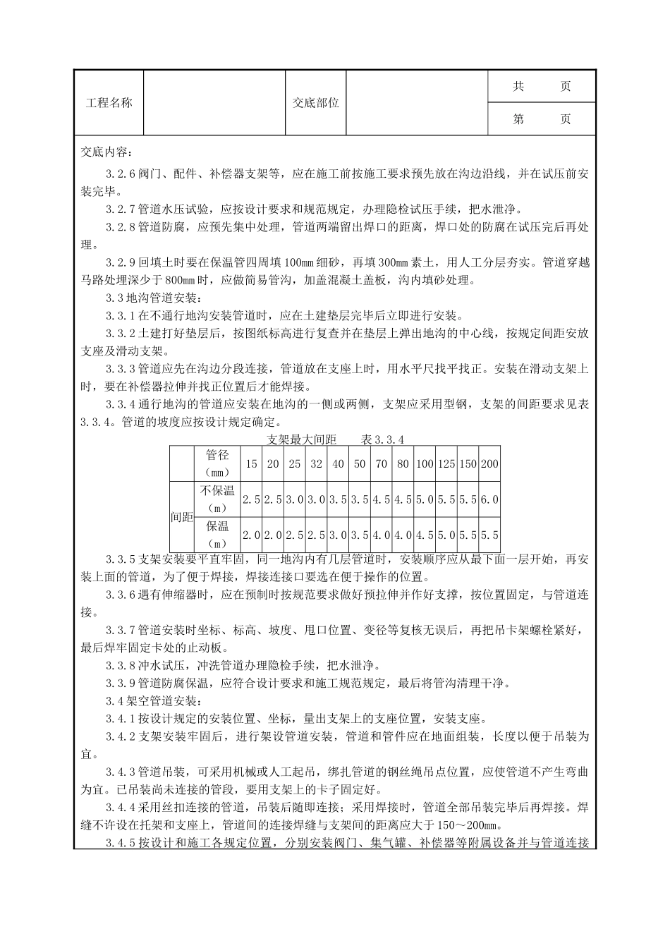 全套建筑工程、安装工程施工技术交底及安全交底-04-2 室外供热管道安装质量管理.doc_第3页