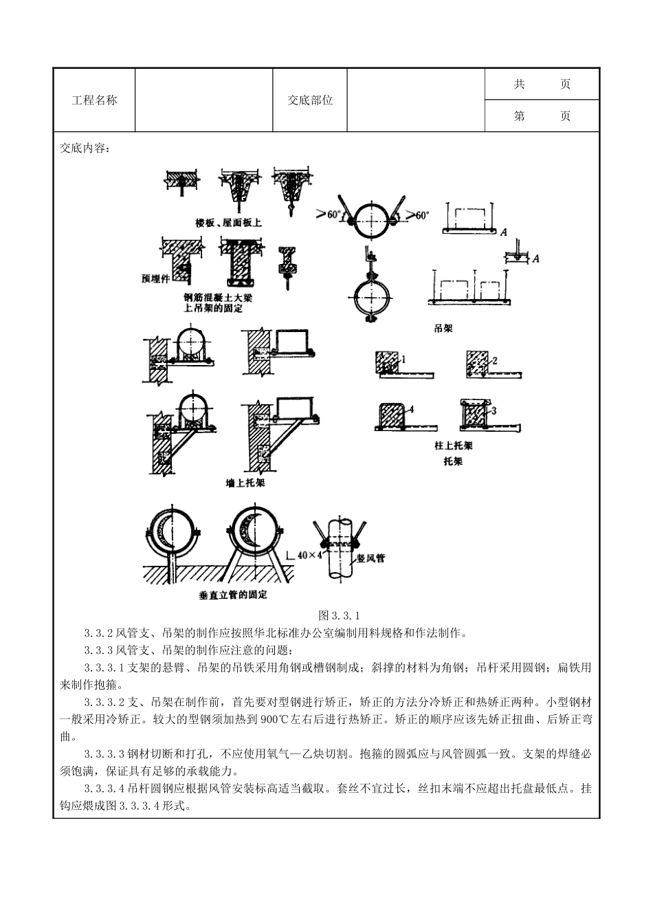 全套建筑工程、安装工程施工技术交底及安全交底-06 风管及部件安装质量管理.doc_第3页