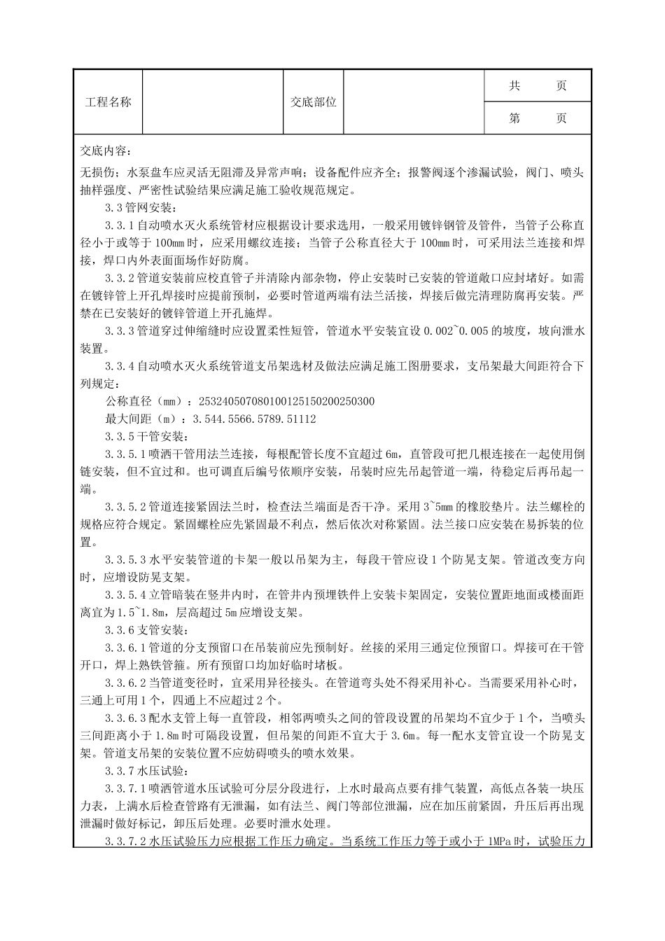 全套建筑工程、安装工程施工技术交底及安全交底-06-5 室内自动喷水灭火系统安装质量管理.doc_第2页