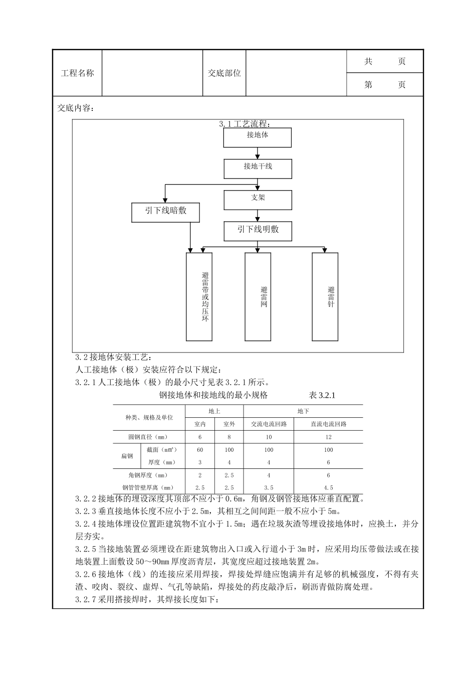 全套建筑工程、安装工程施工技术交底及安全交底-06-8 防雷及接地安装质量管理.doc_第3页