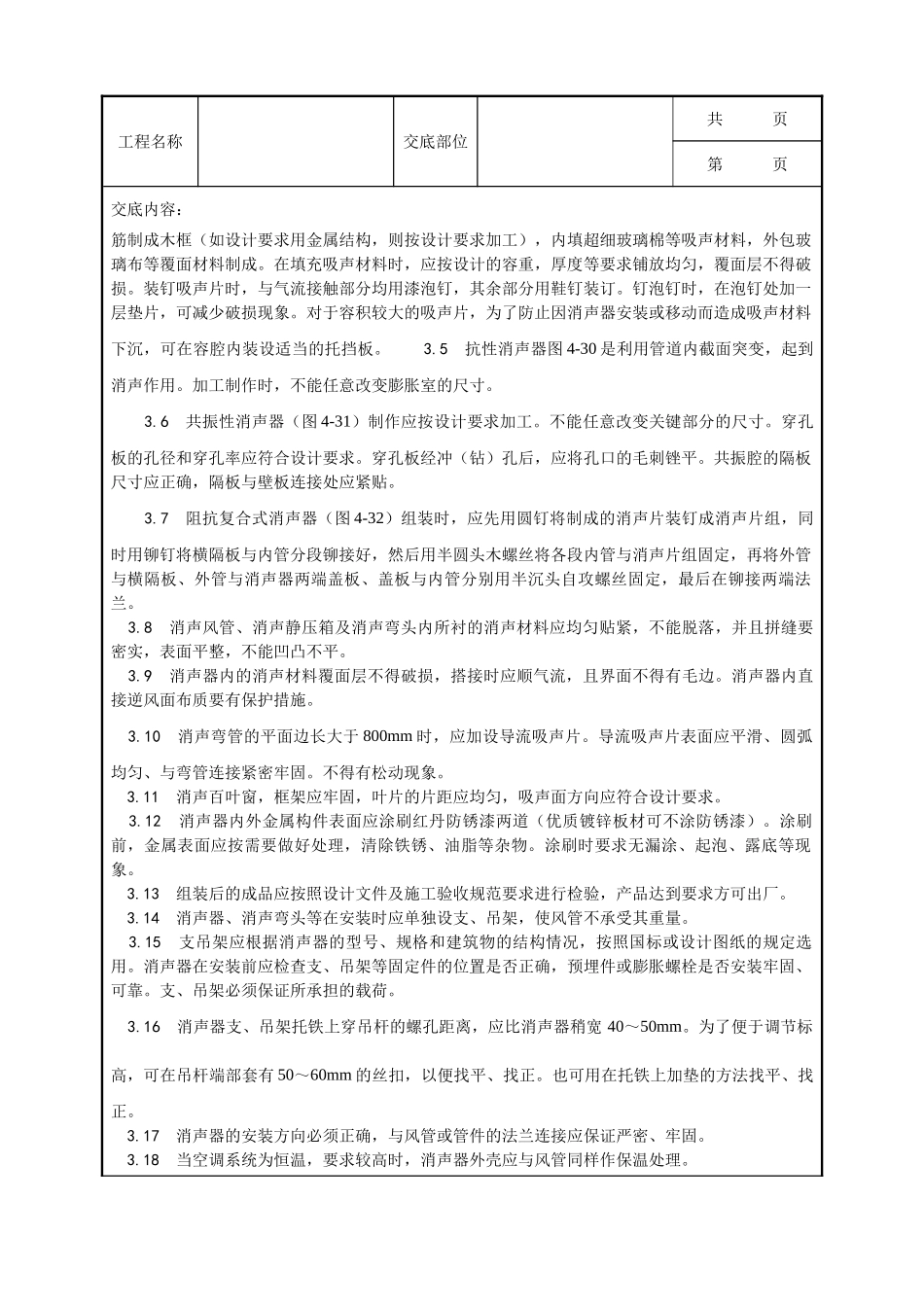 全套建筑工程、安装工程施工技术交底及安全交底-008_消声器制作与安装工艺.doc_第2页