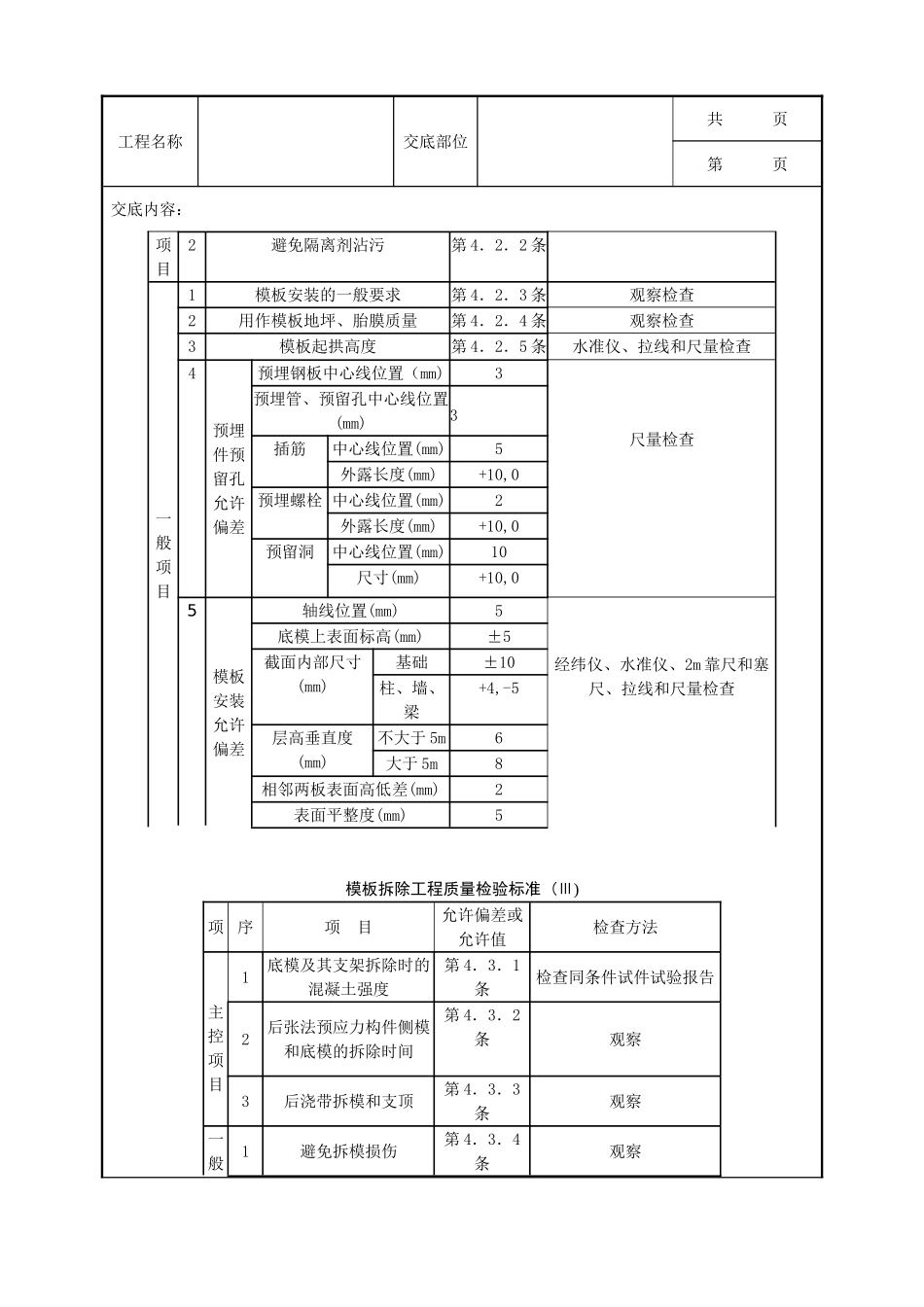 全套建筑工程、安装工程施工技术交底及安全交底-09   密肋楼板模壳的安装与拆除分项工程质量管理.doc_第3页