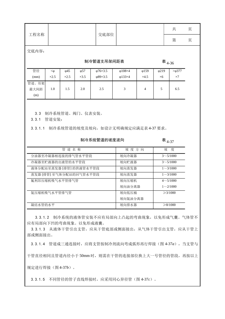 全套建筑工程、安装工程施工技术交底及安全交底-011_制冷管道安装工艺.doc_第2页