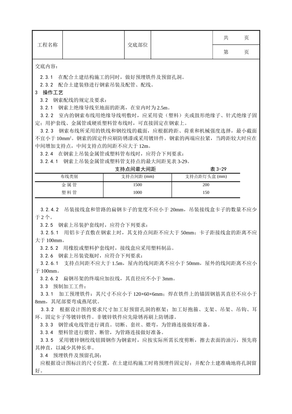 全套建筑工程、安装工程施工技术交底及安全交底-012_钢索配管、配线工艺.doc_第2页