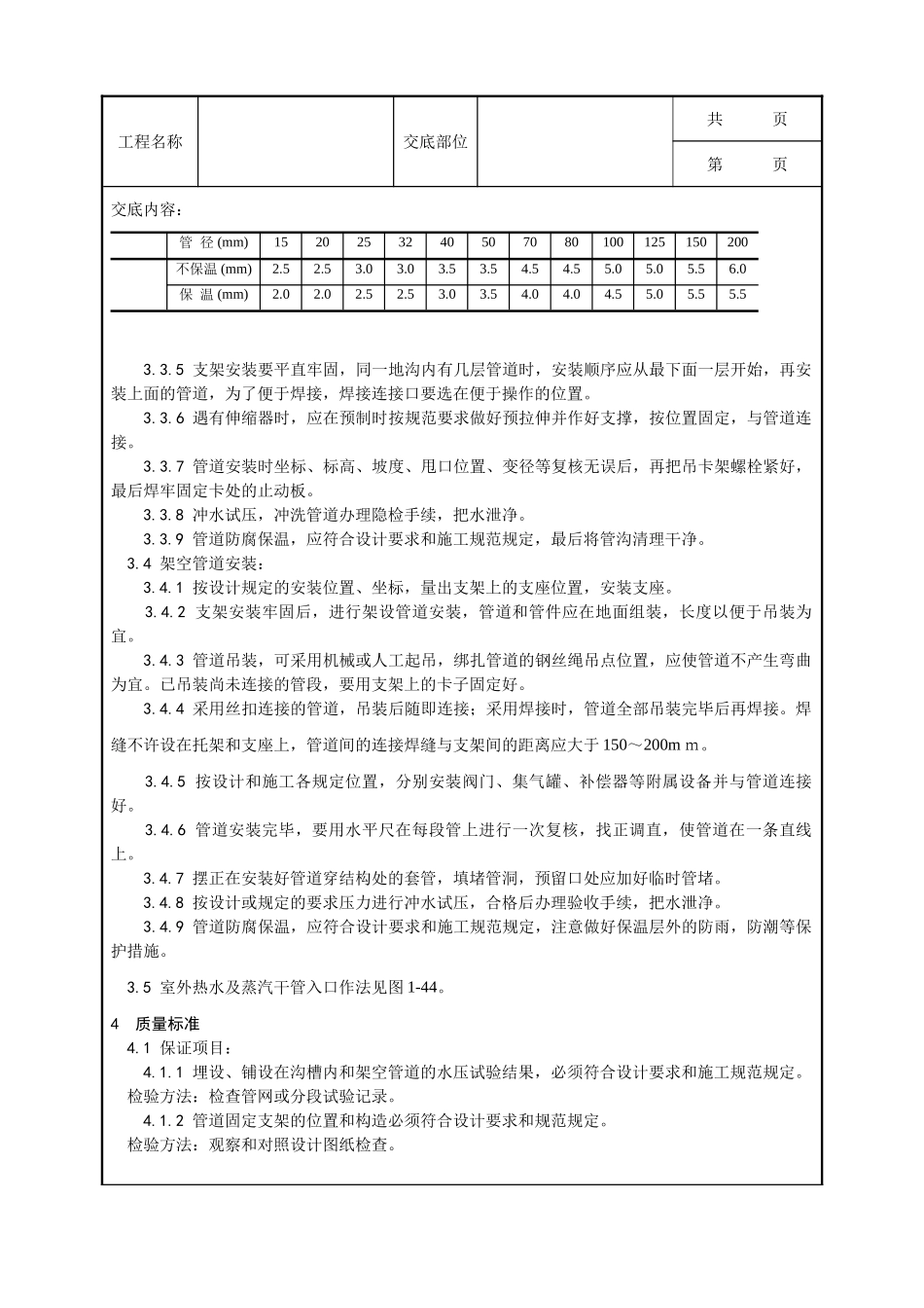 全套建筑工程、安装工程施工技术交底及安全交底-013_室外供热管道安装工艺.doc_第3页