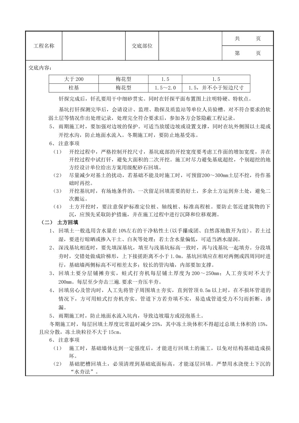 全套建筑工程、安装工程施工技术交底及安全交底-17土方开挖和回填工程.doc_第3页
