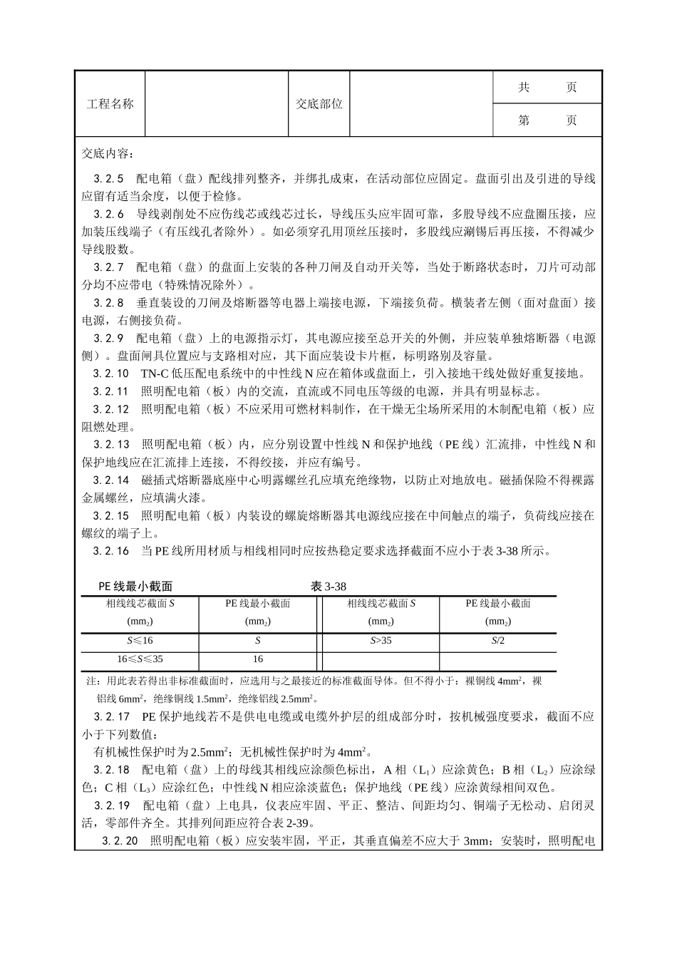 全套建筑工程、安装工程施工技术交底及安全交底-018_配电箱（盘）安装工艺.doc_第2页