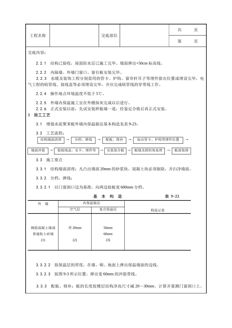 全套建筑工程、安装工程施工技术交底及安全交底-019_增强水泥（GRC）聚苯复合板外墙内保温施工工艺.doc_第2页
