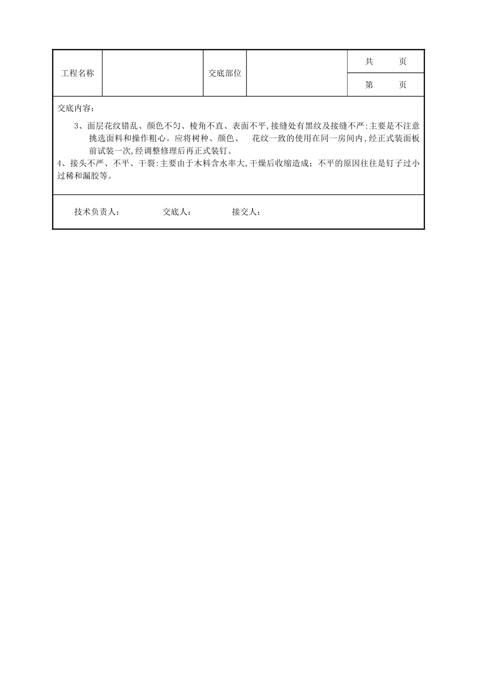全套建筑工程、安装工程施工技术交底及安全交底-24窗帘盒、窗台板和散热器罩工程.doc_第3页