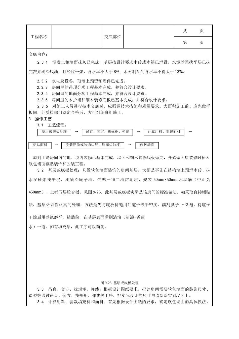 全套建筑工程、安装工程施工技术交底及安全交底-039_软包墙面装饰工程施工工艺.doc_第2页