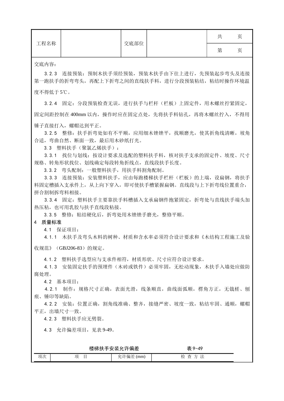 全套建筑工程、安装工程施工技术交底及安全交底-042_楼梯扶手安装工艺.doc_第2页