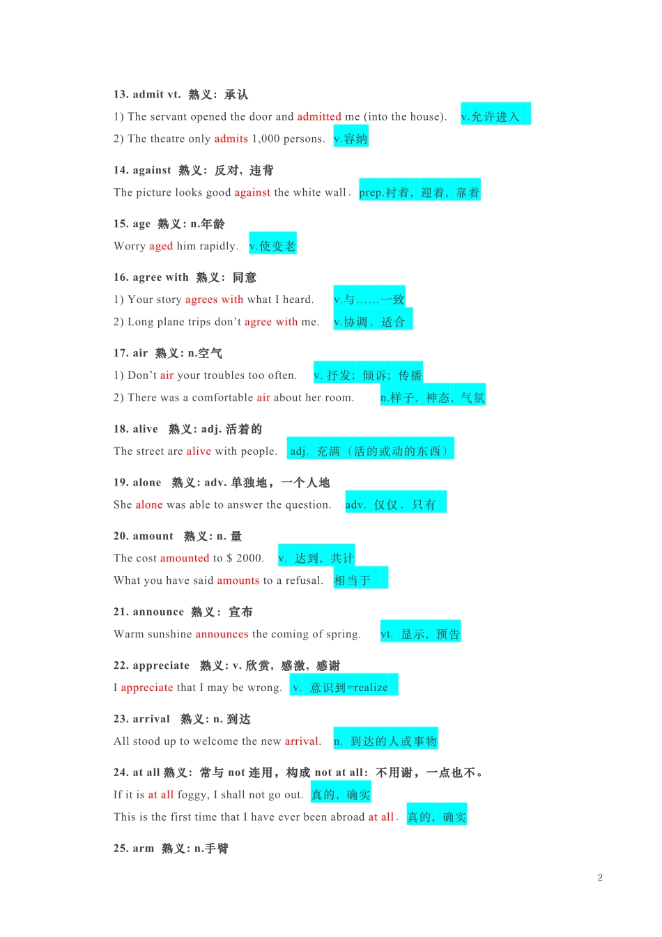 高中英语熟词生义485例(精校版).pdf_第2页