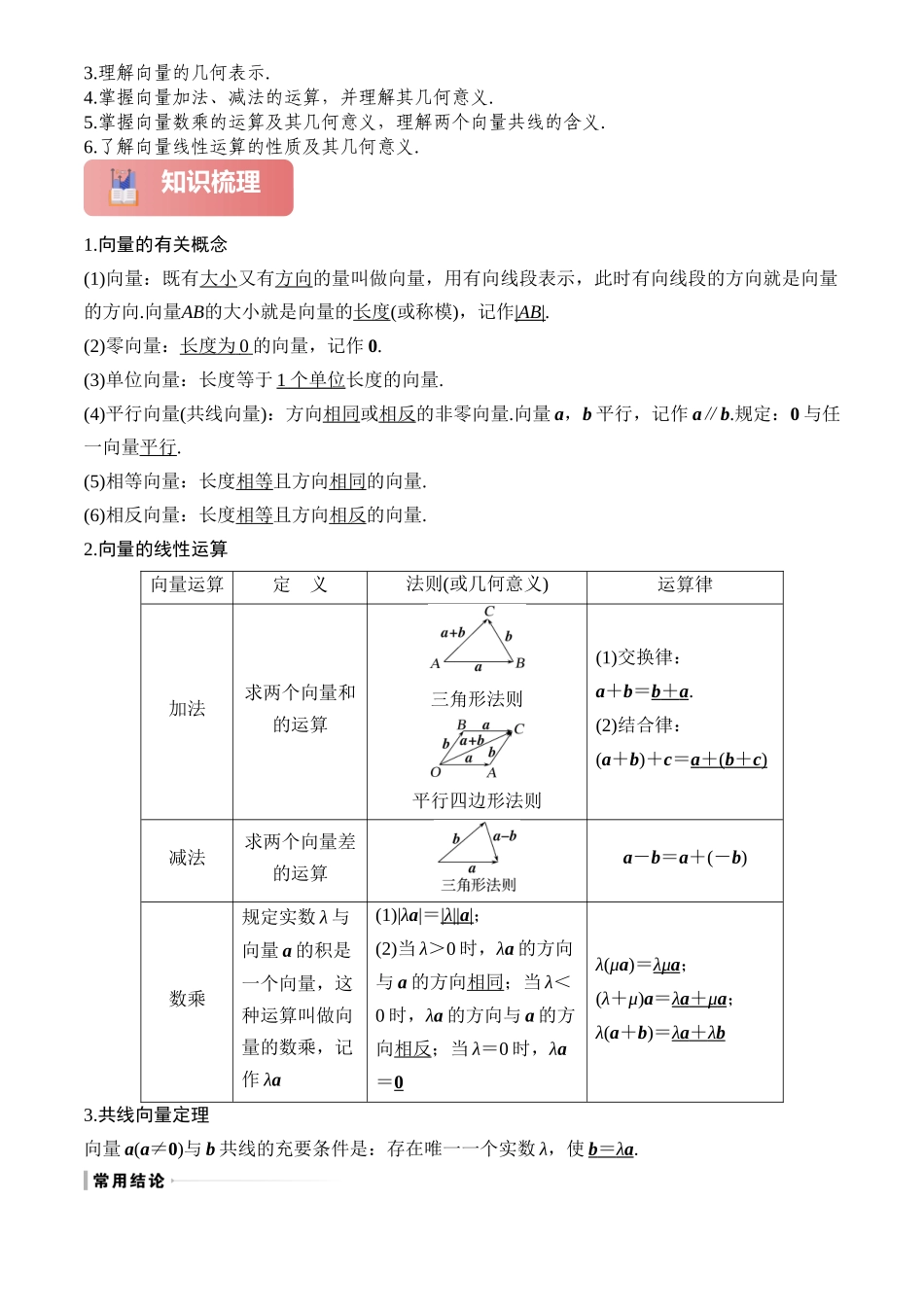 2025年高考数学一轮复习讲义之专题28 平面向量的概念及线性运算解析版.docx_第2页
